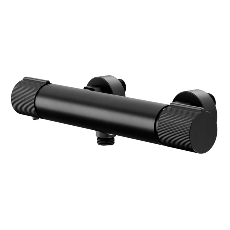 Bateria prysznicowa termostatyczna GoodHome Levanna czarny mat