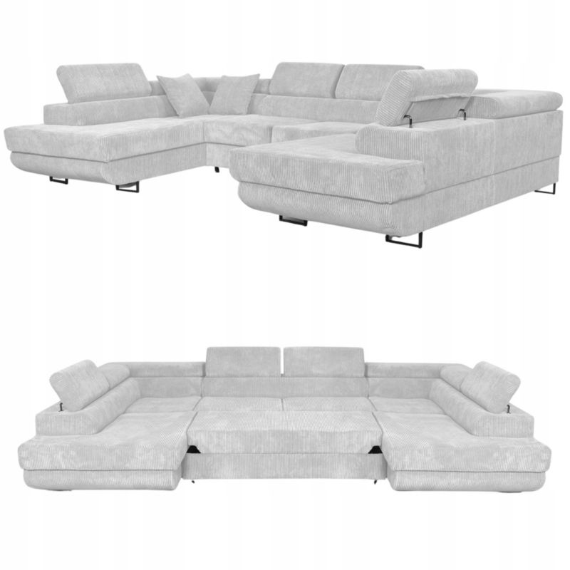 Narożnik do salonu rozkładany Family Meble Savio szary 1szt