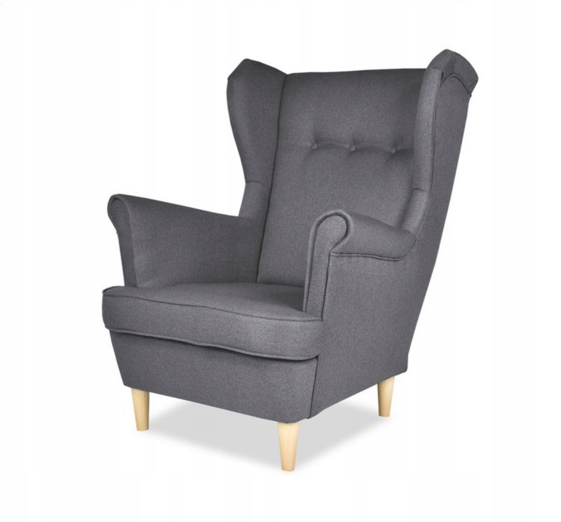 Fotel uszak do salonu Family Meble ARI szary 1szt