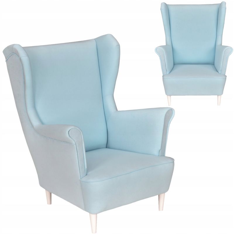 Fotel uszak do salonu Family Meble MAX jasno niebieski 1szt