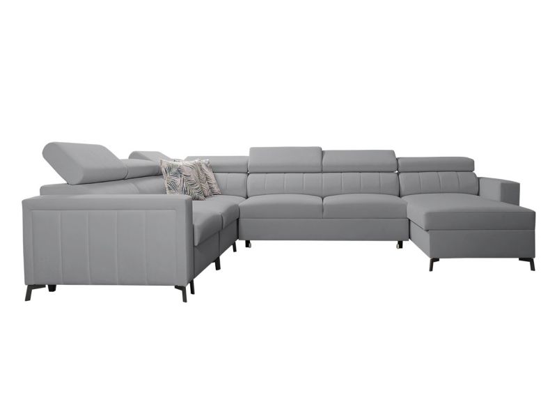 Narożnik MIRJAN 24 Baltico VII prawy gołębi szary/wzór w liście 1 szt.