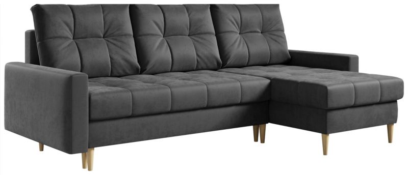 Narożnik MKS Meble ASTRA L uniwersalny szary welwet 1szt.