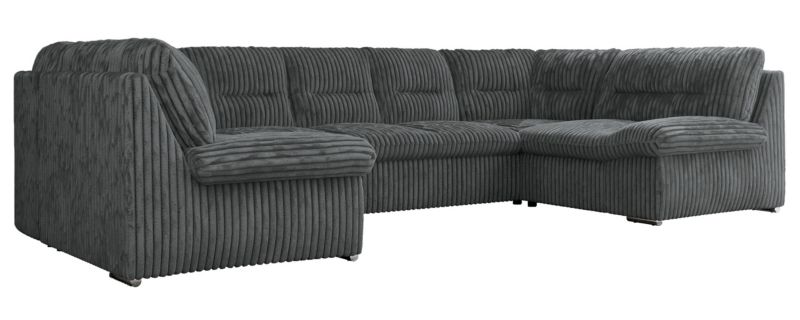 Narożnik MKS Meble COMODO U uniwersalny szary sztruks 1szt.