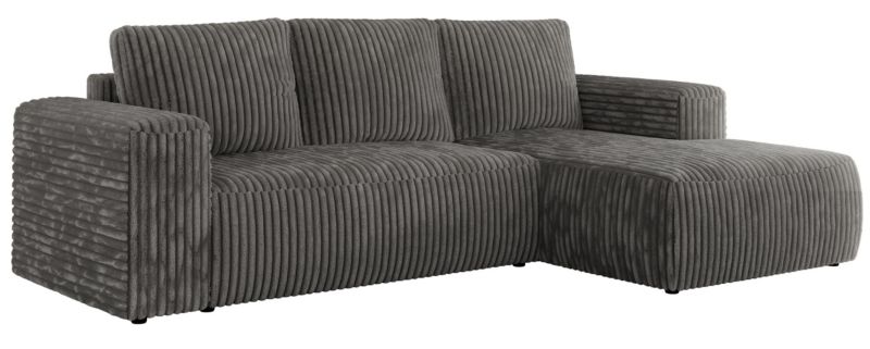 Narożnik MKS Meble TRENTINO L strona prawa Szary sztruks 1szt.