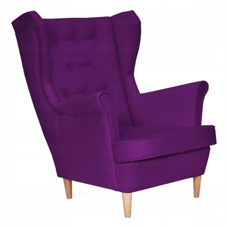 Fotel uszak do salonu Family Meble Diana fuksja 1szt