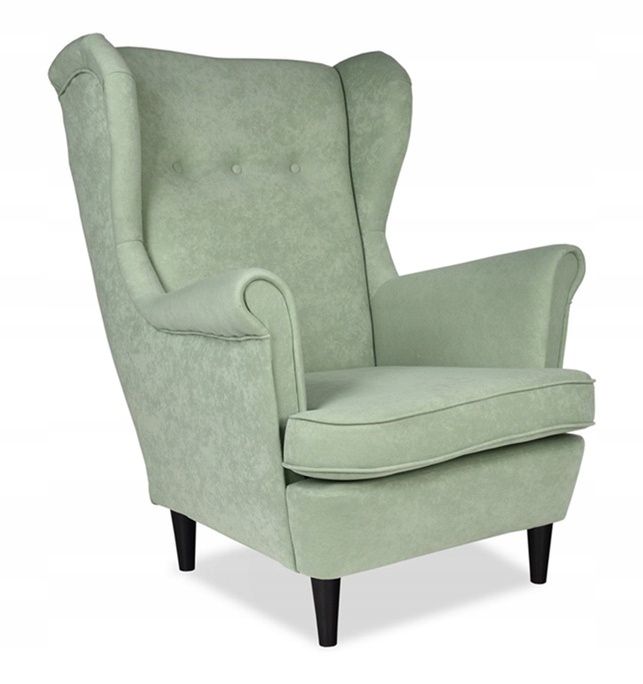 Fotel uszak do salonu Family Meble ARI miętowy pastelowy 1szt