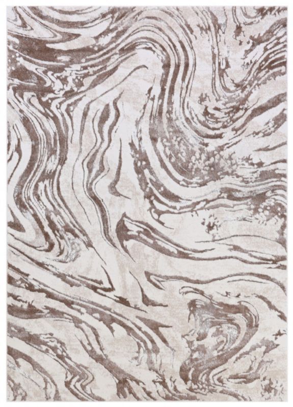 Dywan Wewnętrzny Novara Marrone Prostokątny Mazovia 140x200cm Beżowy Motyw Abstrakcyjny 1 szt.