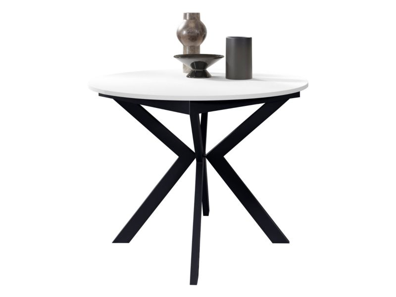 Stół MIRJAN 24 rozkładany Leia 100 czarny/biel arktyczna 1 szt.