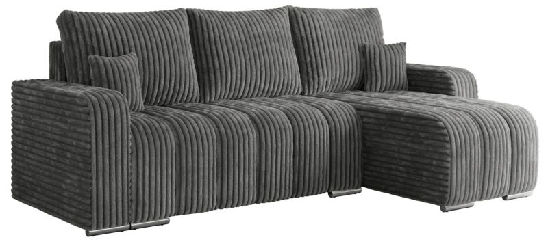 Narożnik MKS Meble KIRASSO L uniwersalny Szary sztruks 1szt.