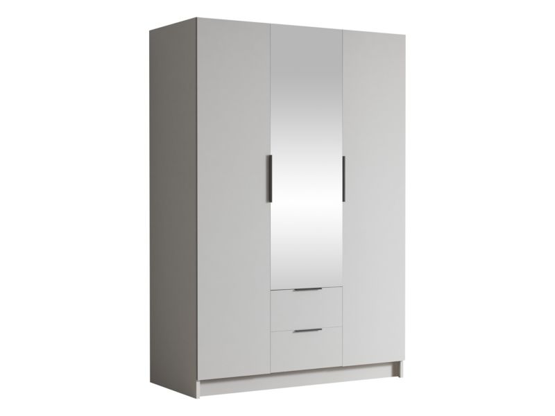 Szafa pokojowa z lustrem MIRJAN 24 Calwi II 150 biały + czarny 1 szt.