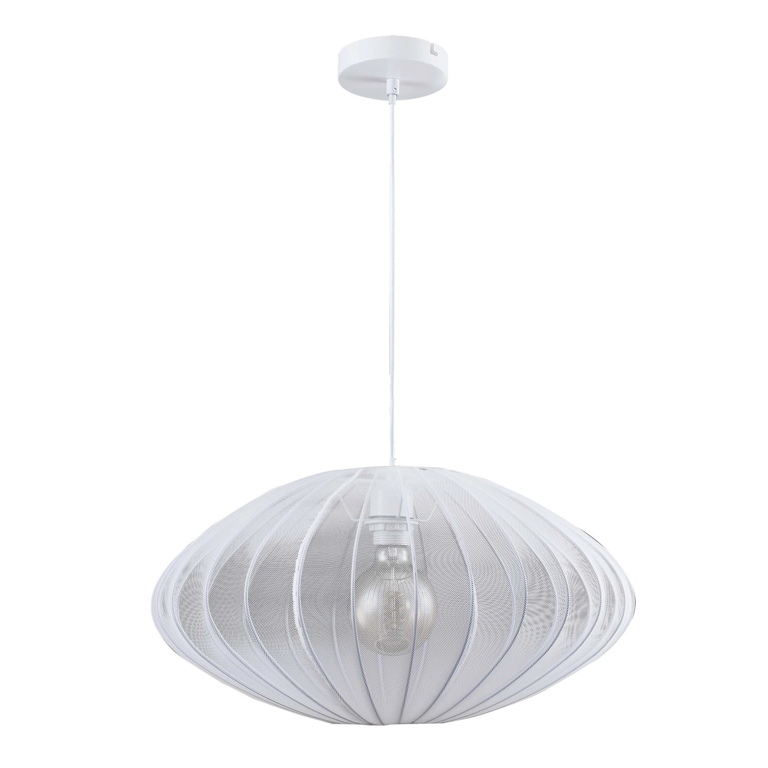 Goldlux Lampa wisząca KINU 1xE27 max. 10W LED śr. 50 cm biała