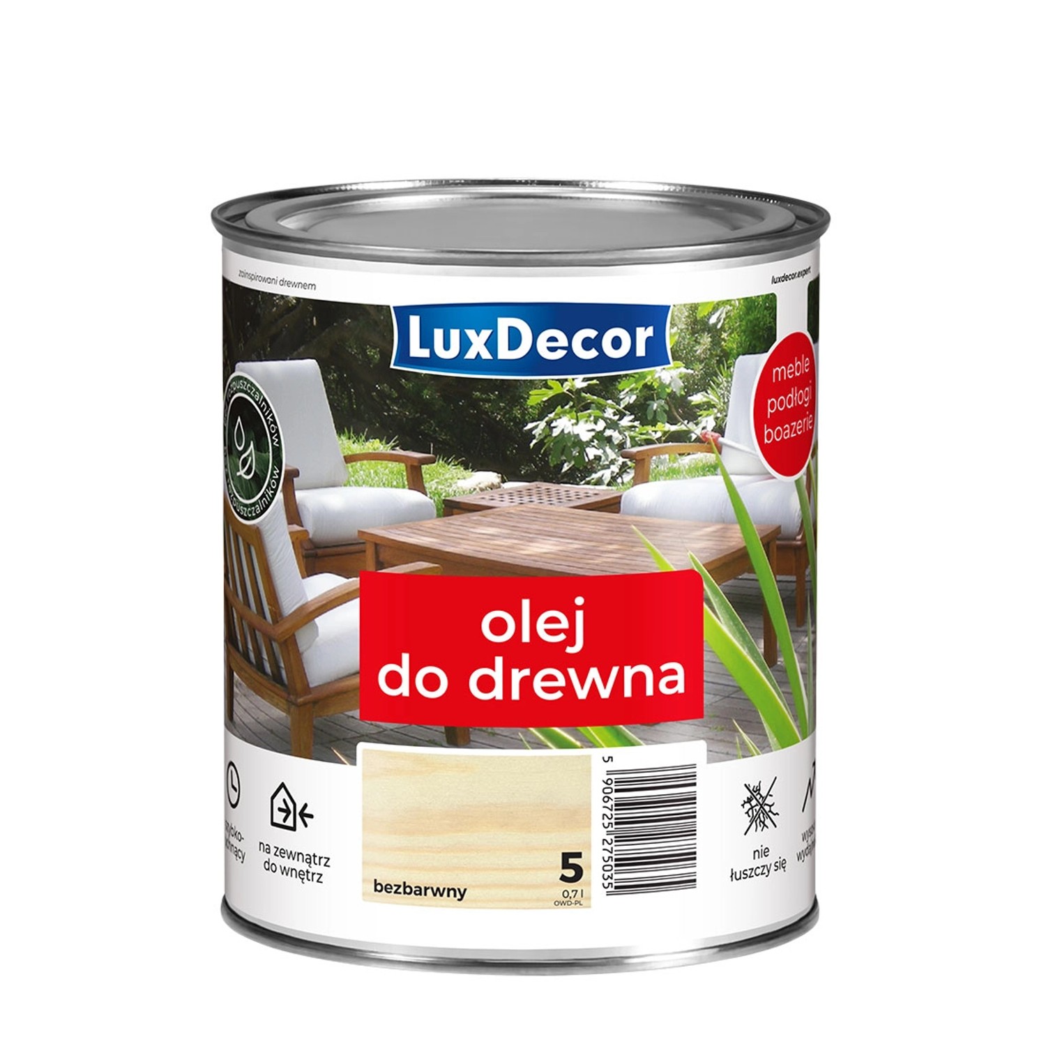 LuxDecor Olej do drewna bezbarwny 0,7L