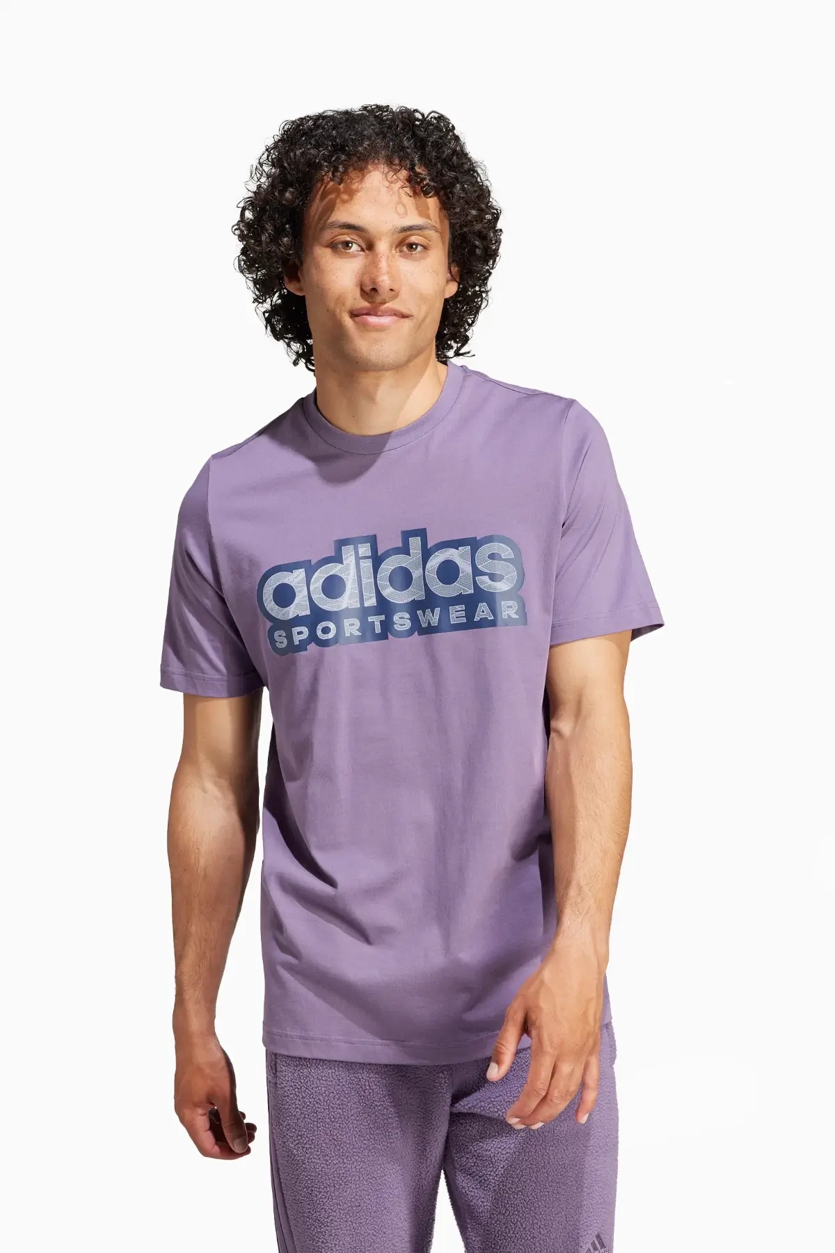 Koszulka adidas Tiro Graphic - Fioletowy