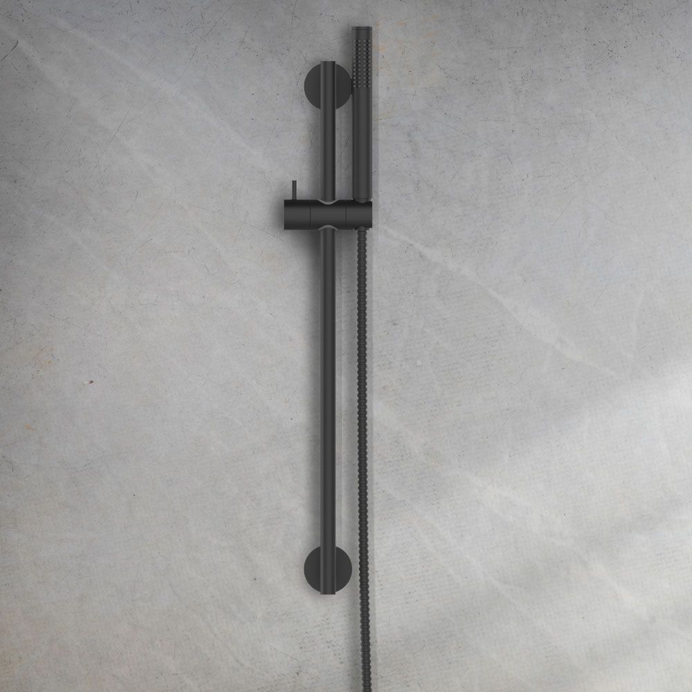 Invena Alonia zestaw prysznicowy ścienny czarny AU-70-Z04