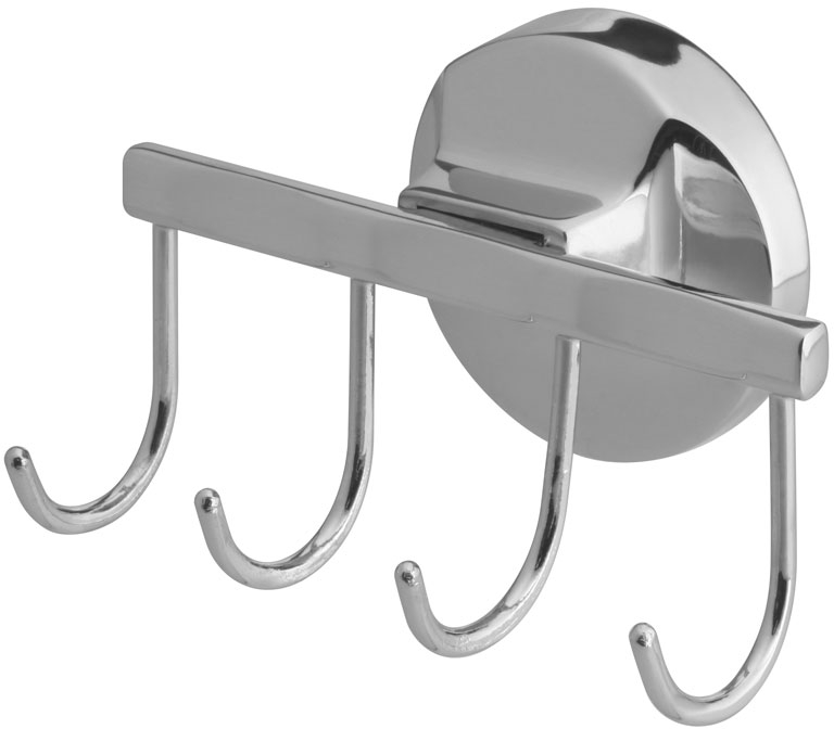 Bisk Ontario wieszak 4-hakowy chrom 00239