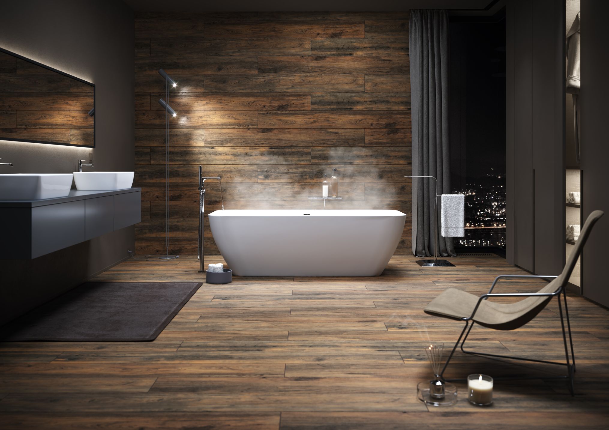 Opoczno Grand Wood Rustic Mocca płytka ścienno-podłogowa 19,8x119,8 cm STR brązowy mat