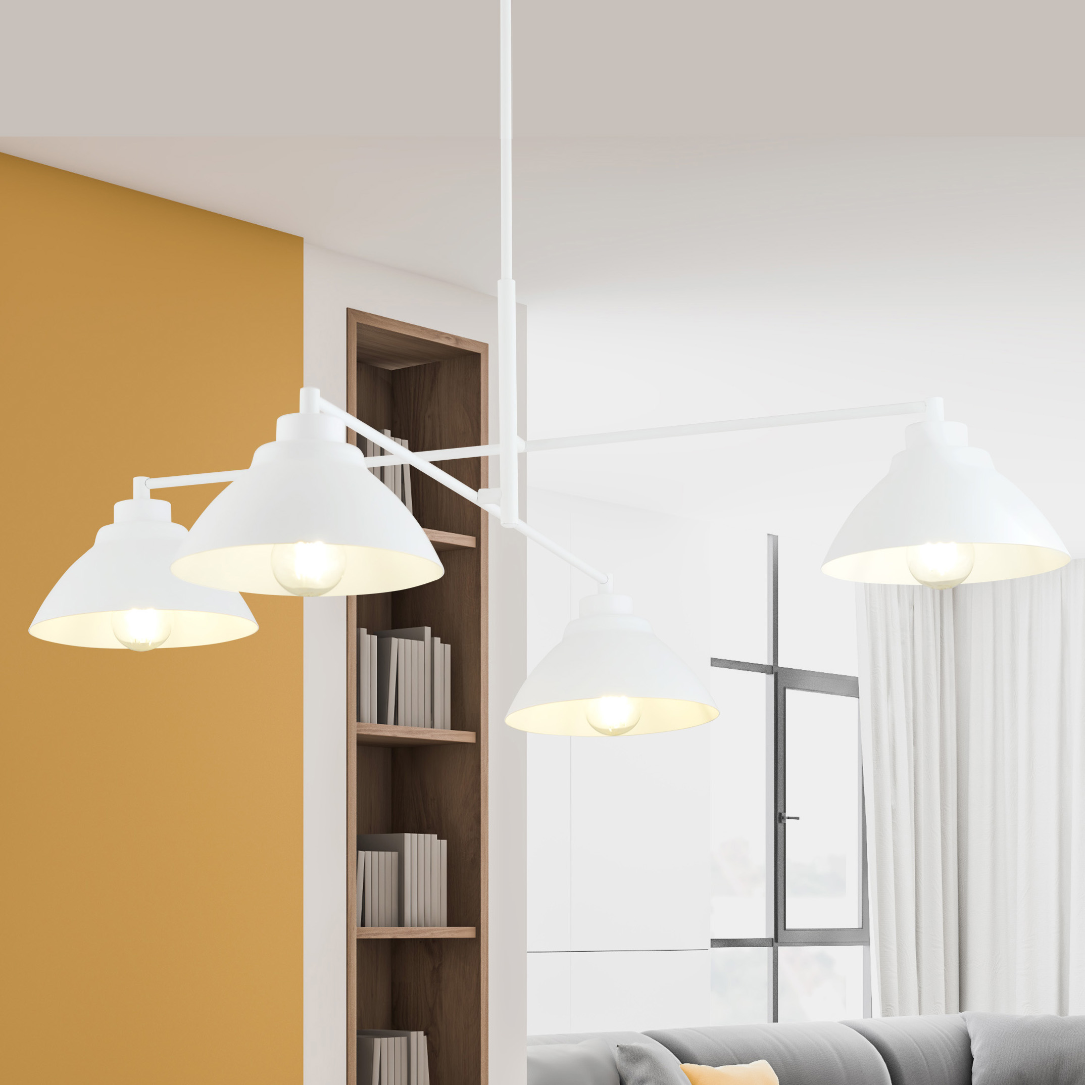 Emibig Maverick lampa podsufitowa 4x15 W biała 1212/4