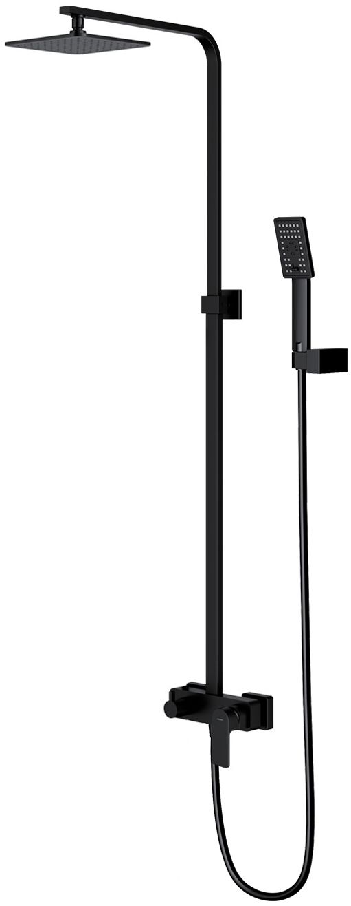 Omnires Baretti zestaw prysznicowy ścienny czarny mat BA7844BL