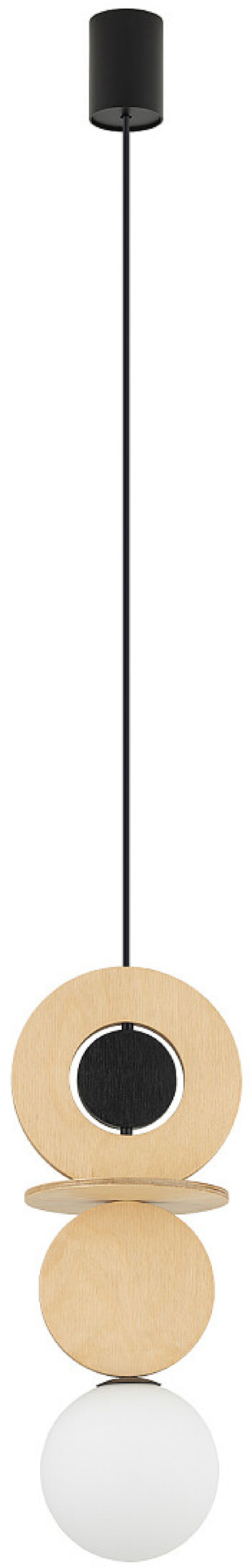 Nowodvorski Lighting Drops Wood lampa wisząca 1x12 W czarna 11173