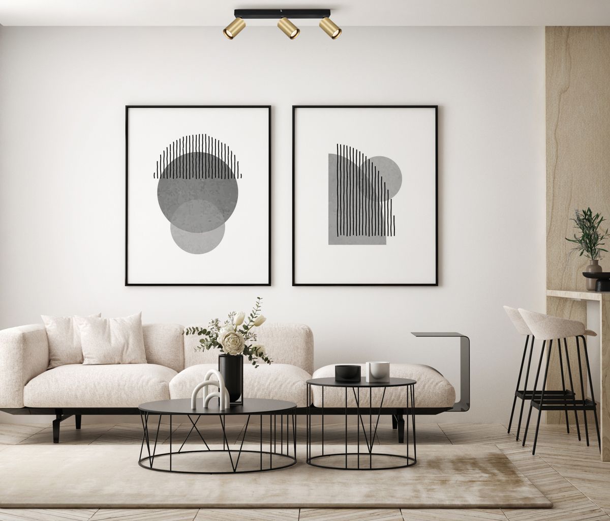 Italux Nesto lampa podsufitowa 3x10 W złota SPL-23436-3-BK-GD