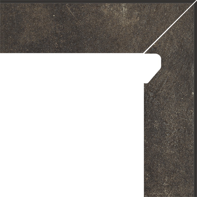 Paradyż Scandiano cokół podłogowy 8,1x30 cm prawy dwuelementowy brązowy