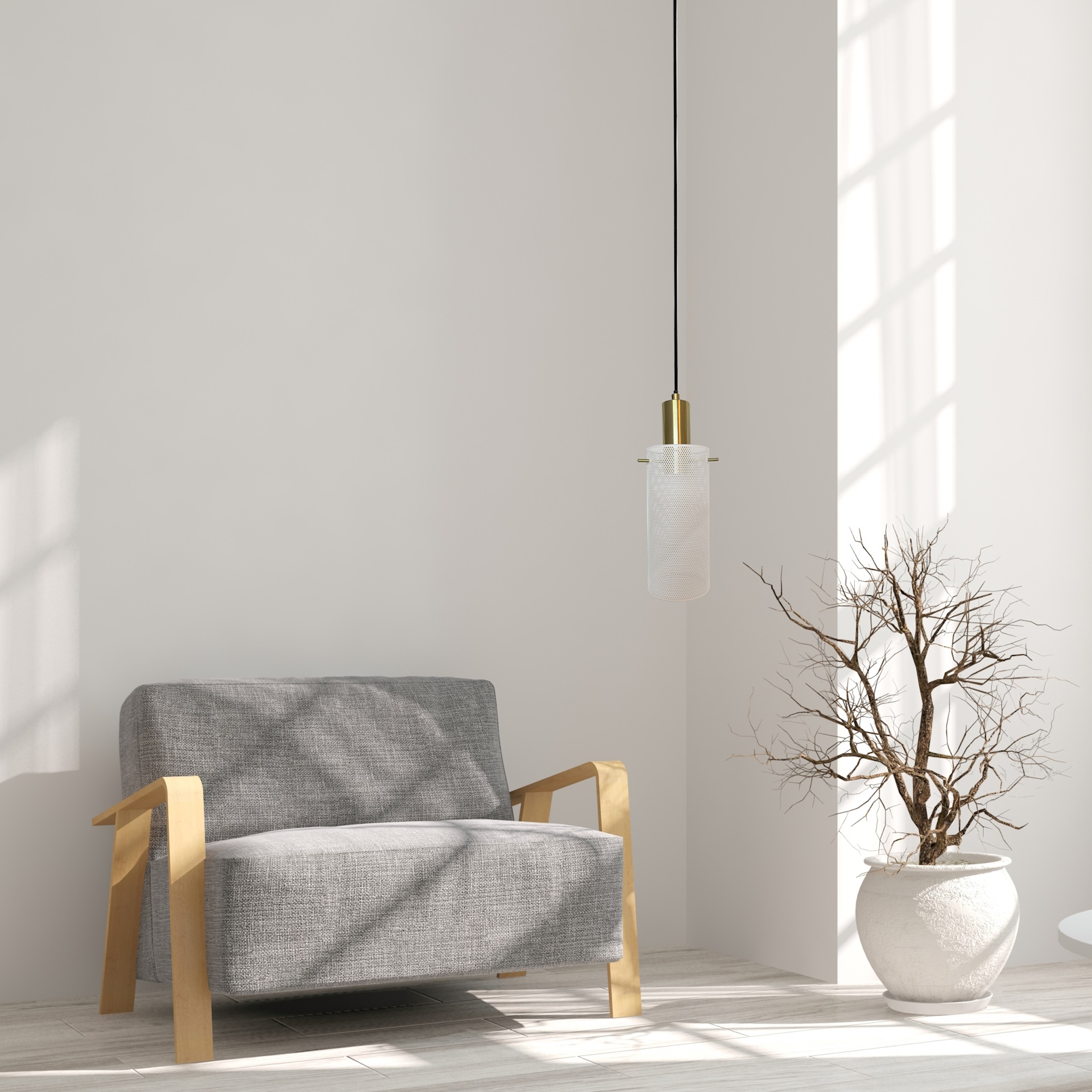 Light Prestige Tirana lampa wisząca 1x40 W biała LP-945/1PWH