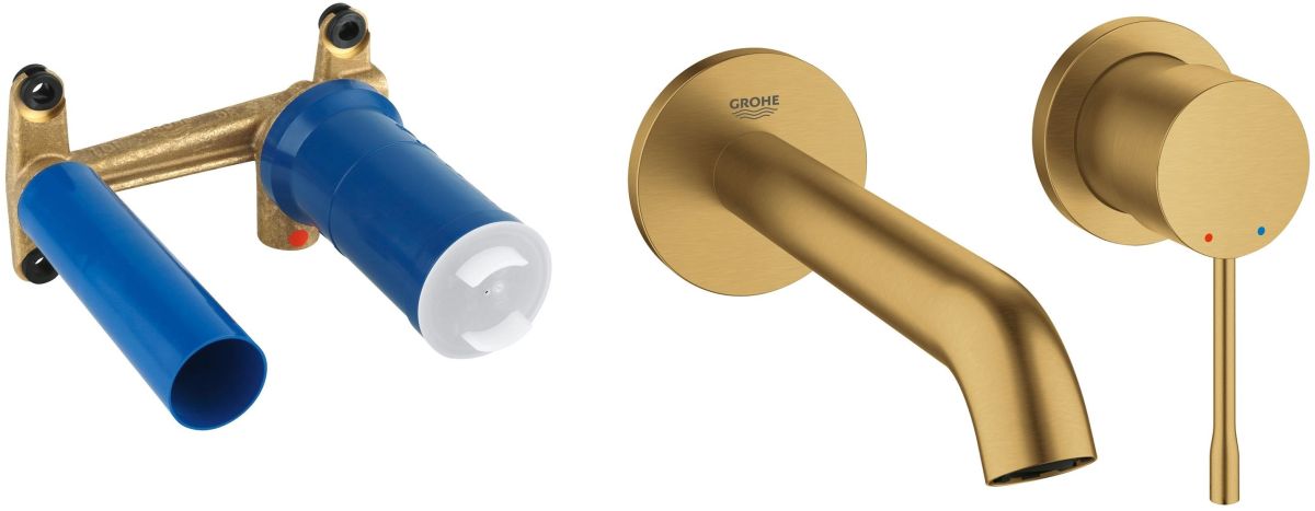 Zestaw Grohe Essence New bateria umywalkowa podtynkowa kompletna brushed cool sunrise (19408GN1, 23571000) - Wysyłka w 24h