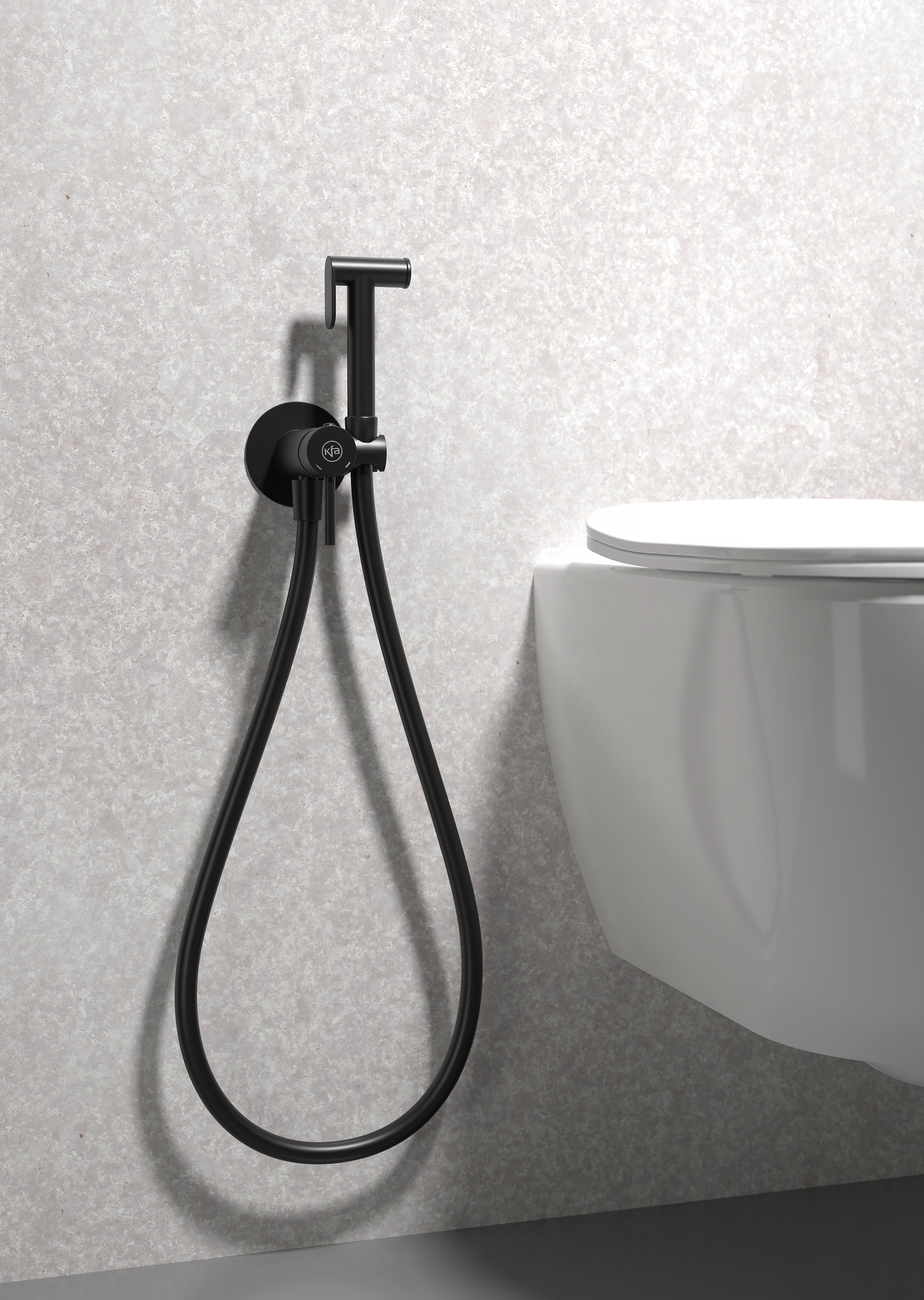 KFA Armatura Moza bateria bidetowa z zestawem prysznicowym podtynkowa czarna 5039-512-81 - Wysyłka w 24h