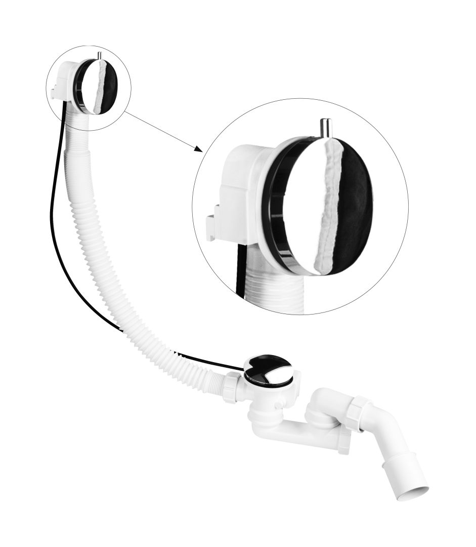 McAlpine syfon wannowy automatyczny chrom MP31SSF-CBR