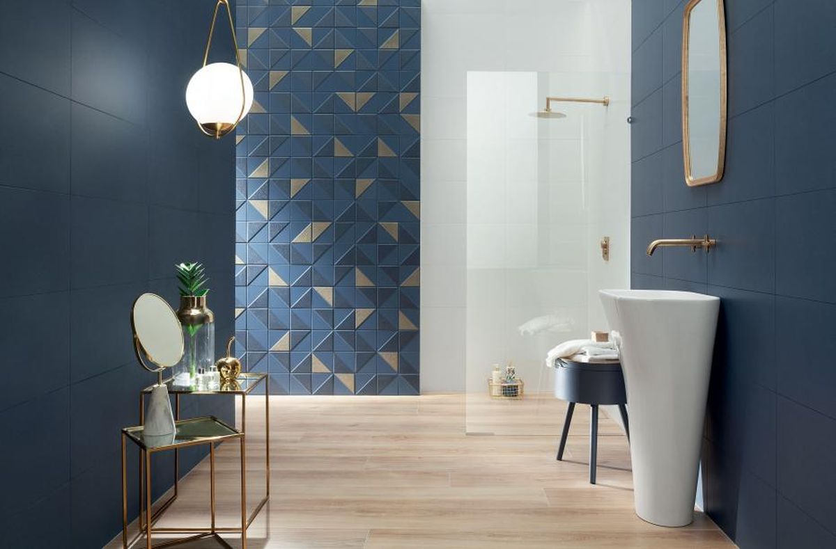 Tubądzin Reflection Navy 2 dekor ścienny 14,8x14,8 cm