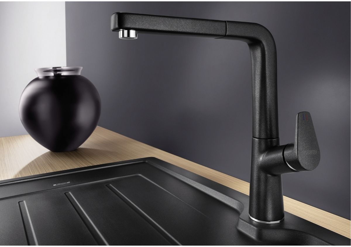 Blanco Avona-S bateria kuchenna stojąca Silgranit szarość skały 521285