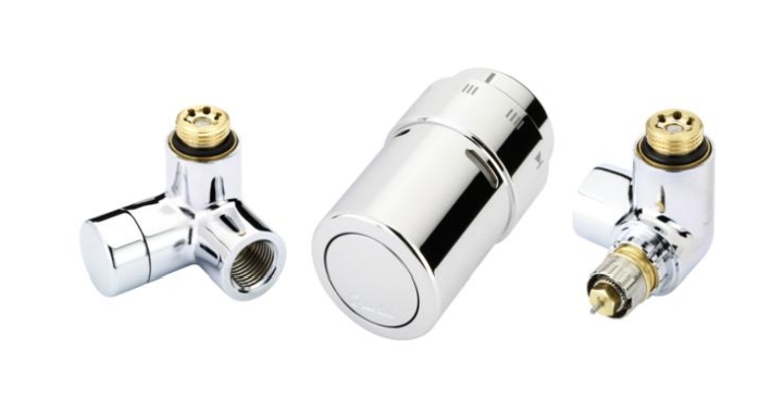 Danfoss X-tra Collection zestaw termostatyczny prawy dwa zawory + głowica 013G4003