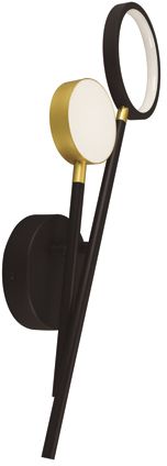 Strühm Omega kinkiet 1x10 W czarny-złoty 04190