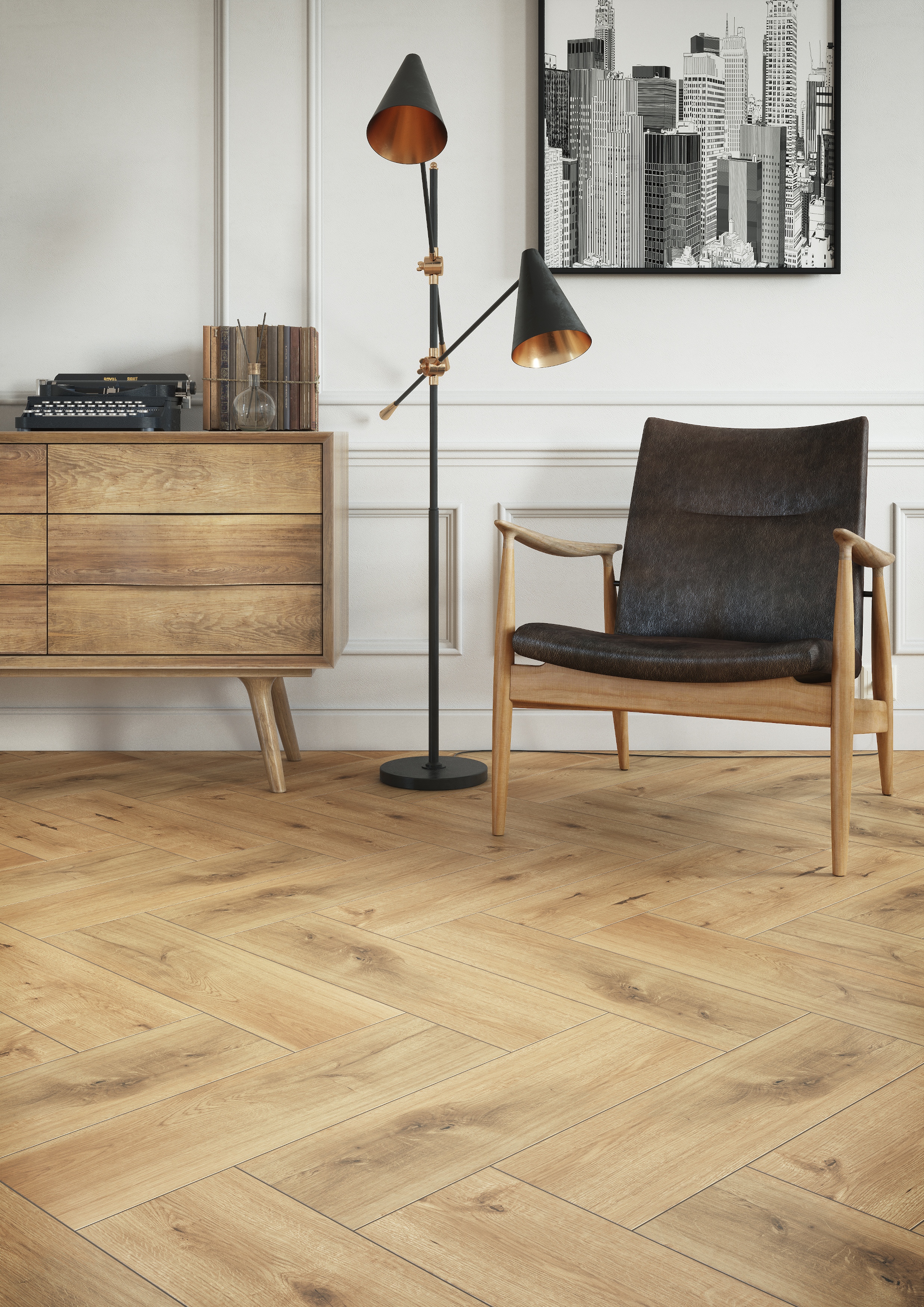 Cersanit Sandwood brown płytka ścienno-podłogowa 18,5x59,8 cm STR brązowy mat