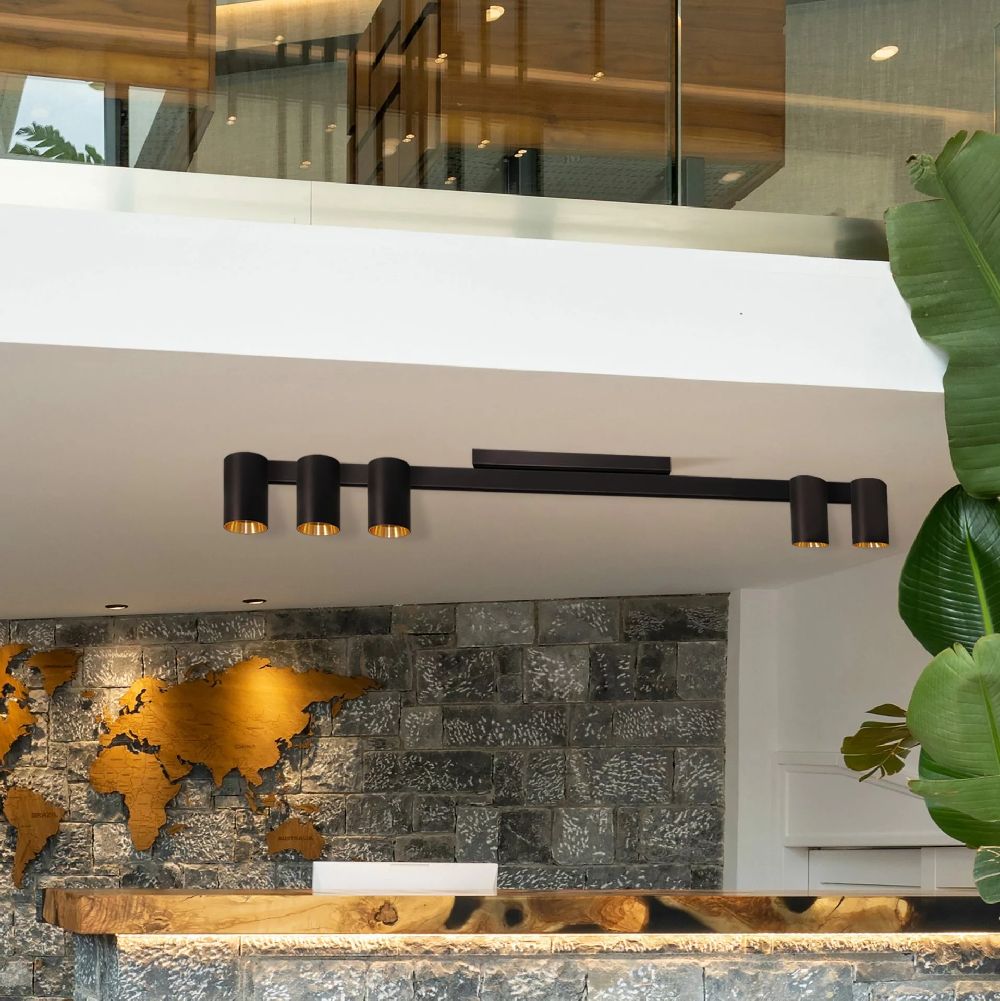 Goldlux Maribel lampa podsufitowa 5x12 W czarna 326188