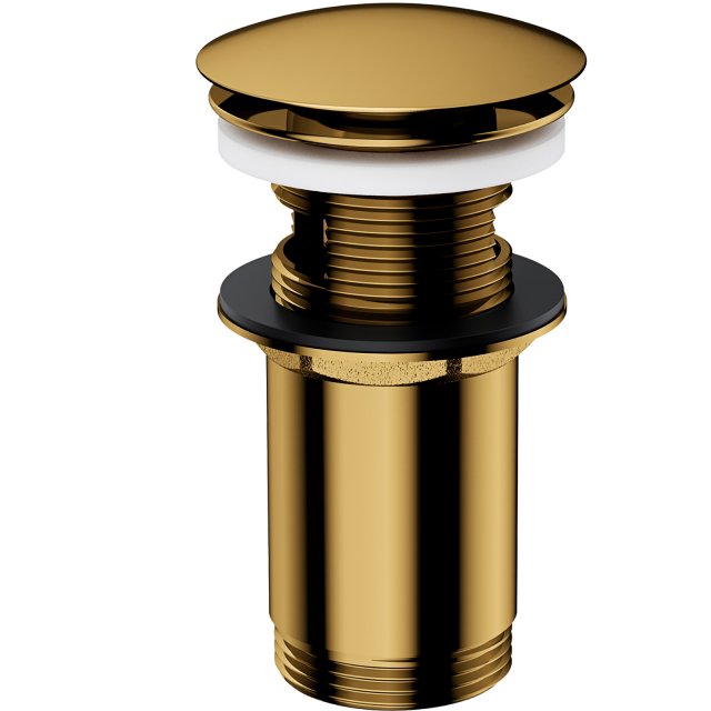 OMNIRES Korek KLIK-KLAK do umywalki z przelewem złoty połysk A706GL