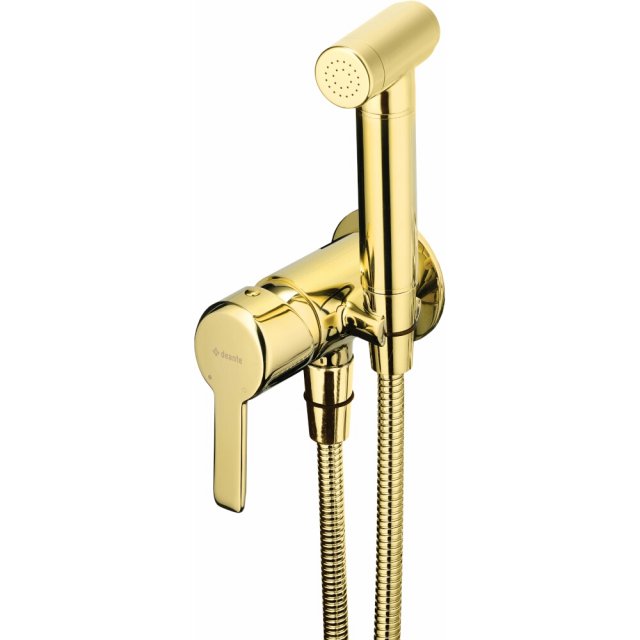 DEANTE Bateria bidetowa podtynkowa ARNIKA gold ze słuchawką typu bide