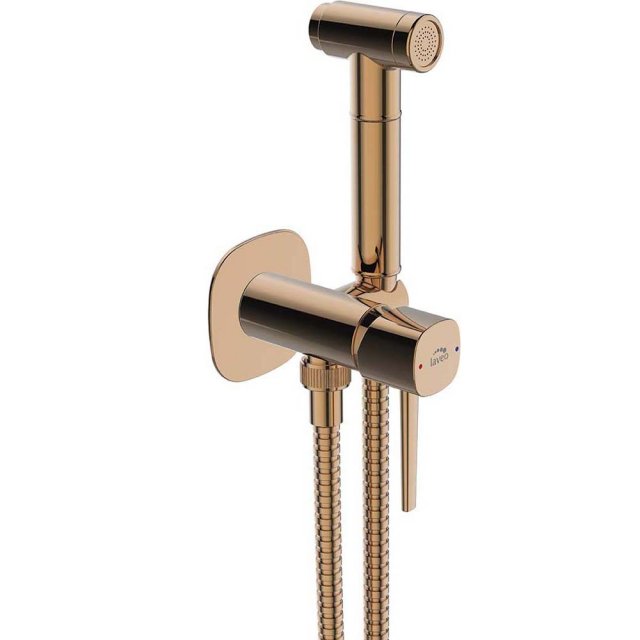 LAVEO Bateria bidetowa podtynkowa POLA z zestawem natryskowym typu bi