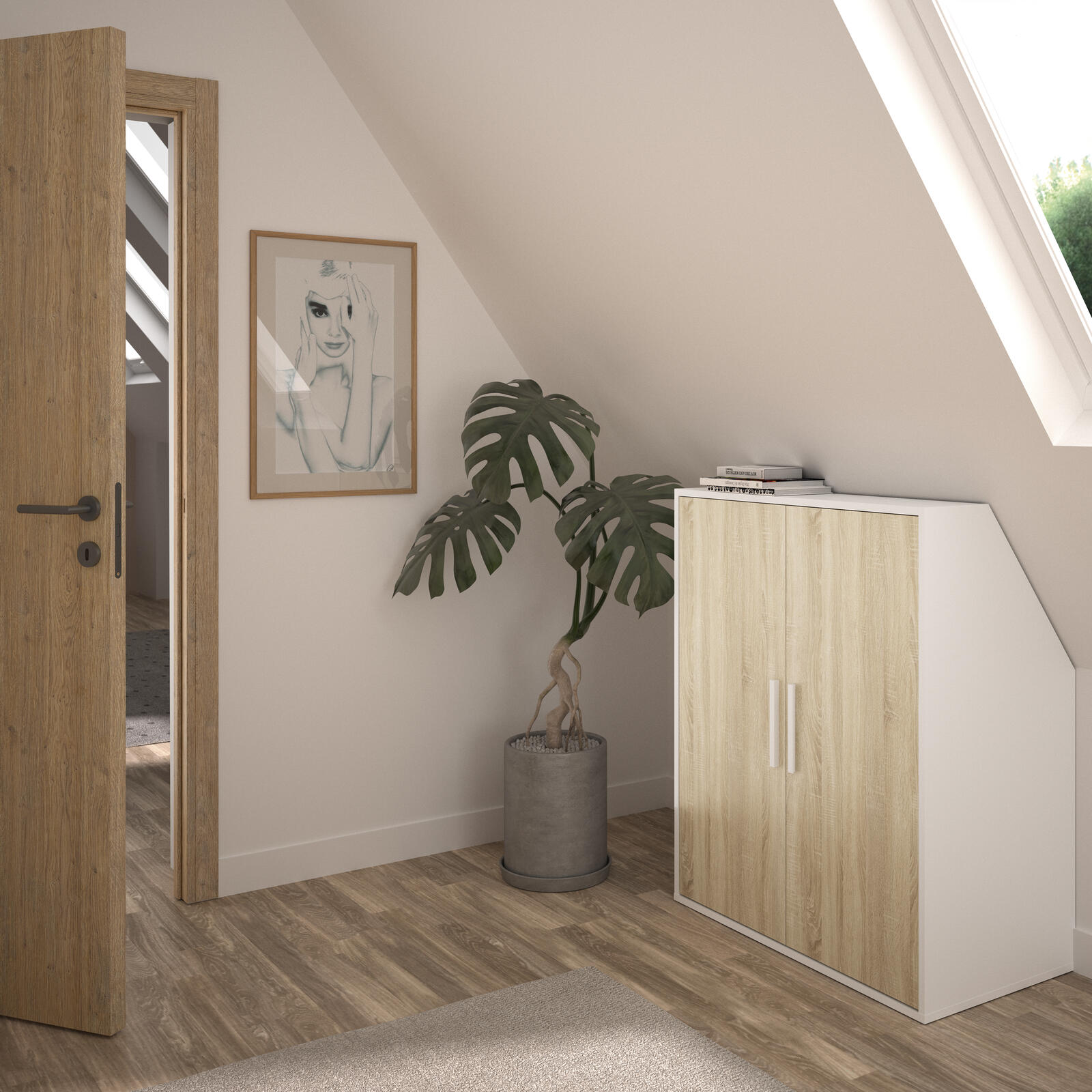 Komoda pod sufit podwieszany Under large oak