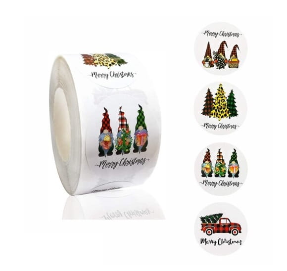 Naklejki świąteczne na prezenty 100 stuk
