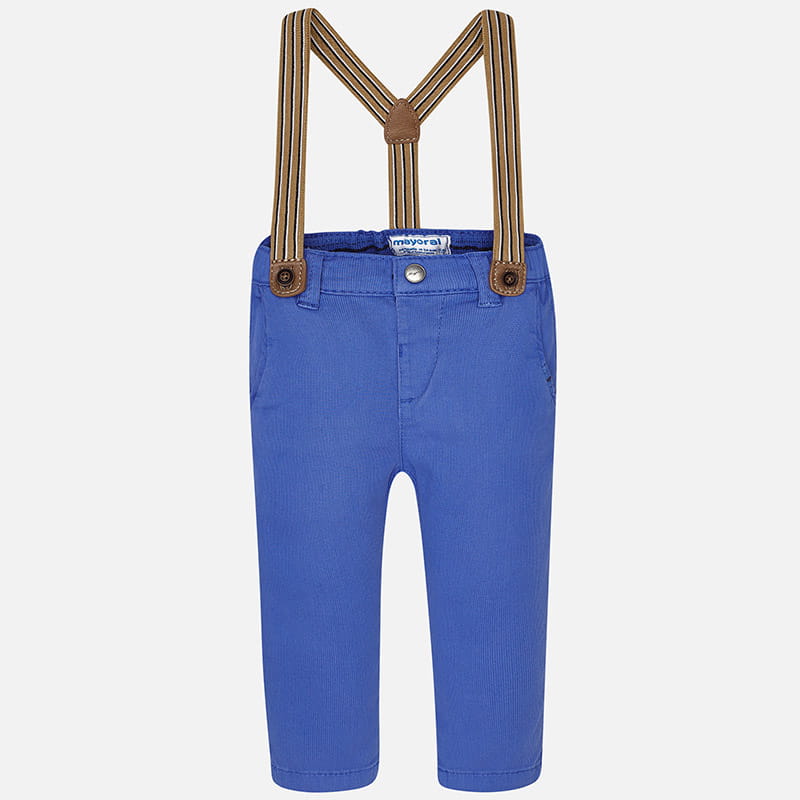 MAYORAL 1542 Spodnie eleganckie z szelkami do chrztu