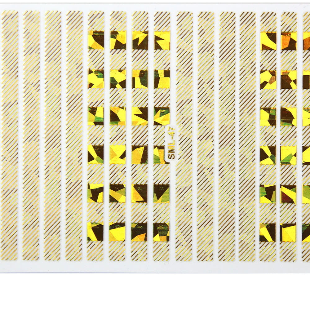 Naklejka do paznokci metaliczna złota 3d XL Nr SML 47