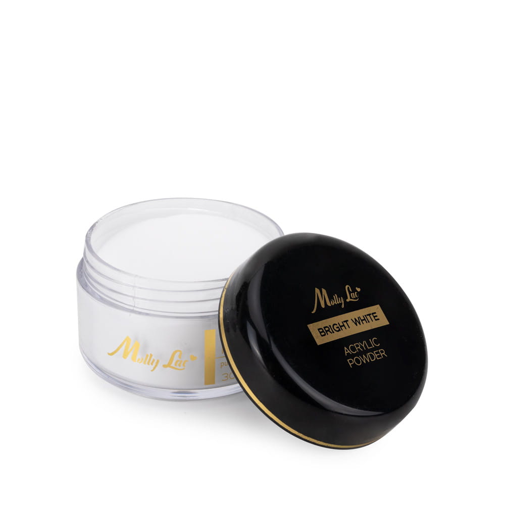 Puder akrylowy do paznokci MollyLac Acrylic Powder Bright White 30 g