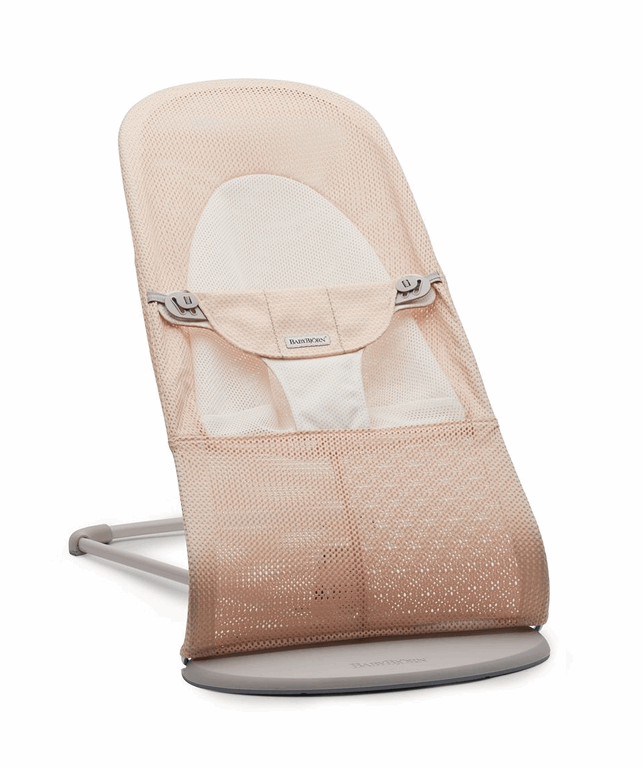 Babybjorn, Leżaczek Balance Soft Mesh-Różowy-Biały