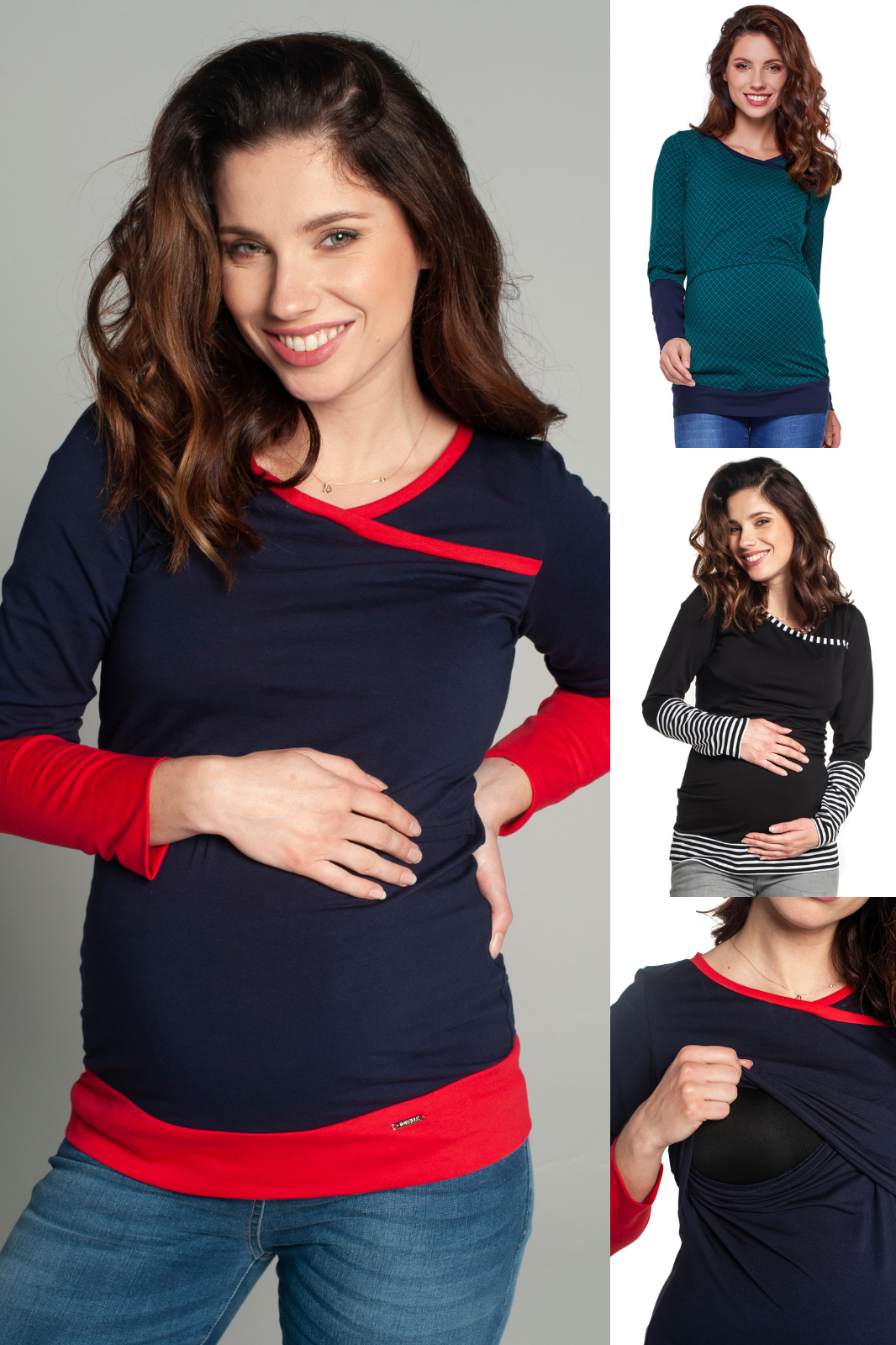 Bluzka ciążowa i do karmienia Monic