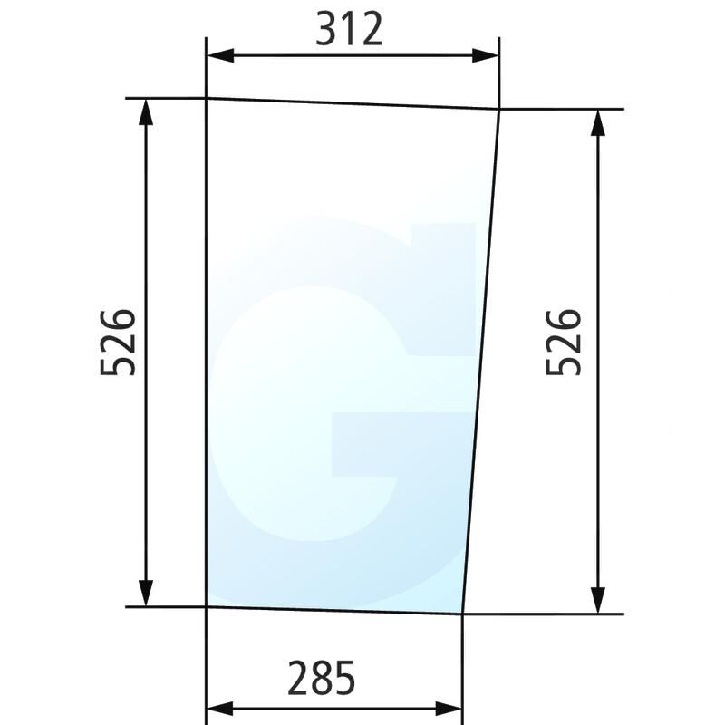 Szyba dzielona prawa i lewa Zetor 5911-7938