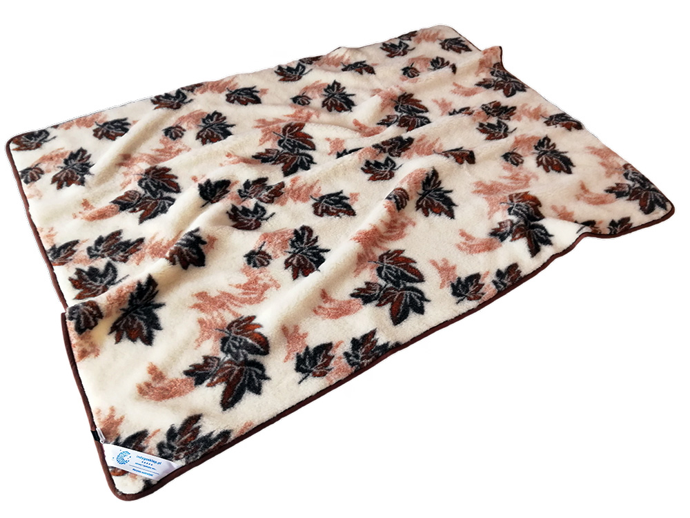 koc merynos australijski, wzór listki 100x140 (+-5cm)