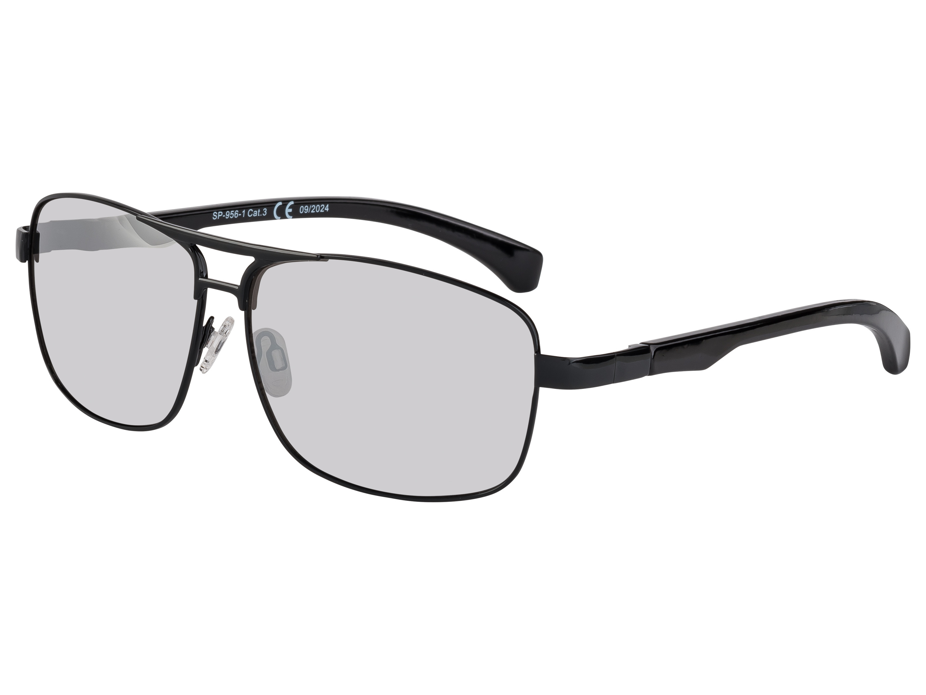 Auriol Okulary przeciwsłoneczne damskie/męskie z ochroną UVA i UVB sp-956/czarne/srebrne soczewki