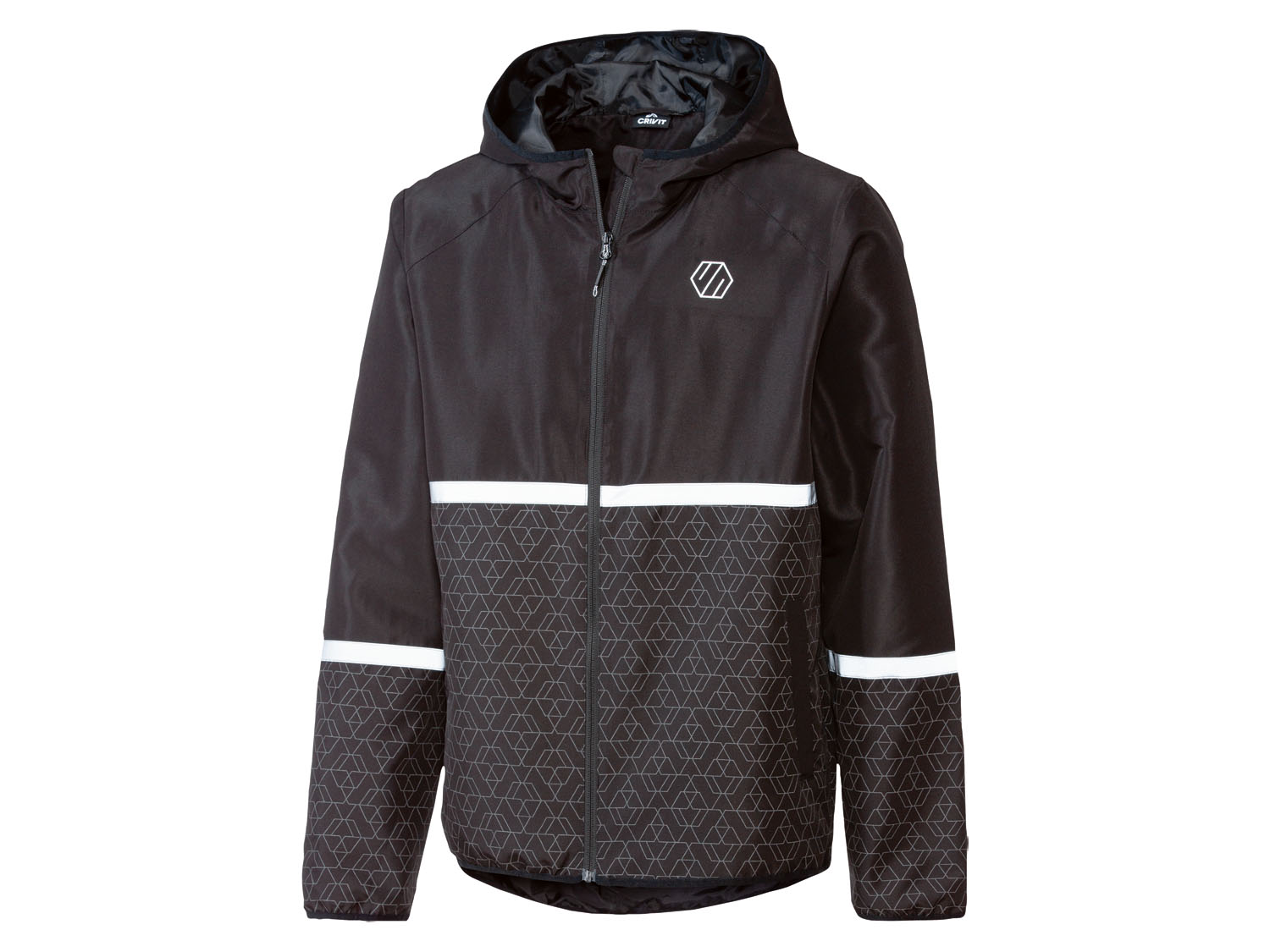 Crivit Kurtka funkcyjna do biegania męska L 52/54, Czarny