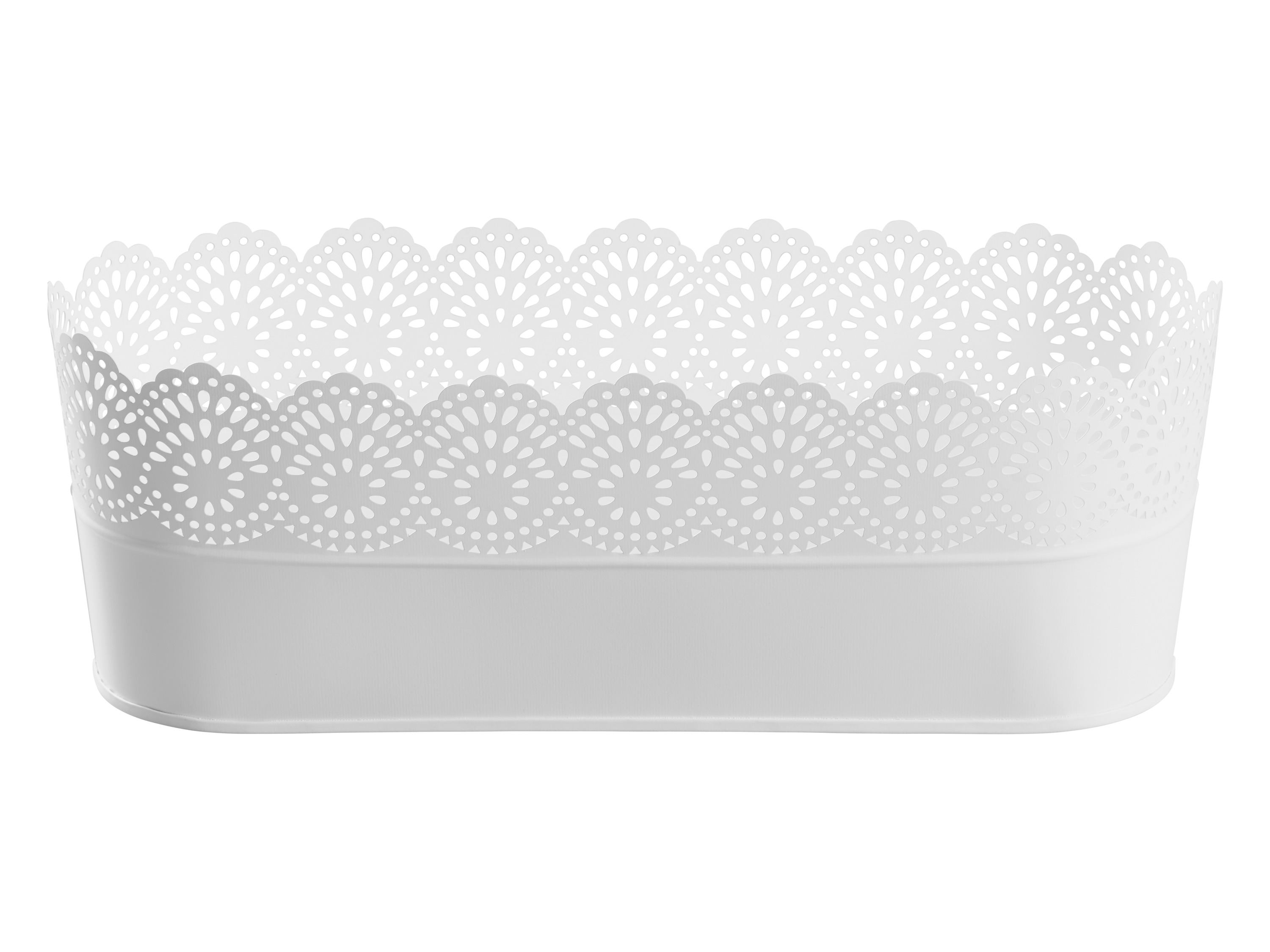 Livarno home Doniczka lub zestaw 3 doniczek Owalny duży biały